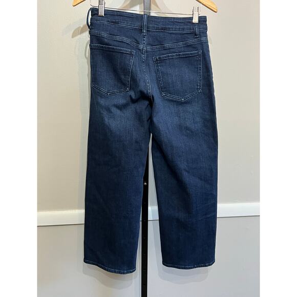 Quince Bella Stretch Patch Pocket Wide Leg Jeans High Rise Crop 27 - Picture 2 of 9